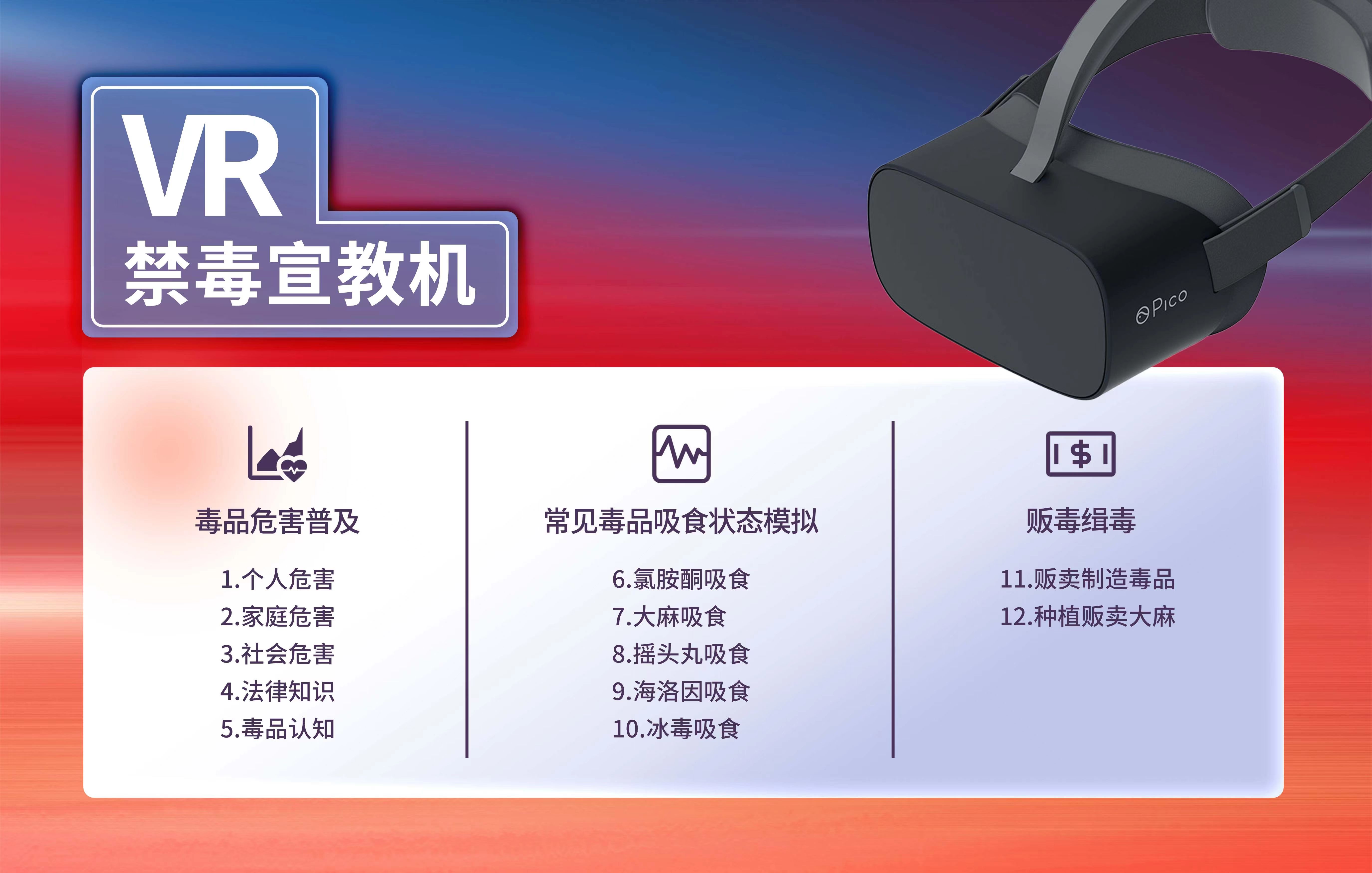 VR禁毒学习机,VR禁毒软件,vr禁毒展厅,禁毒VR体验设备